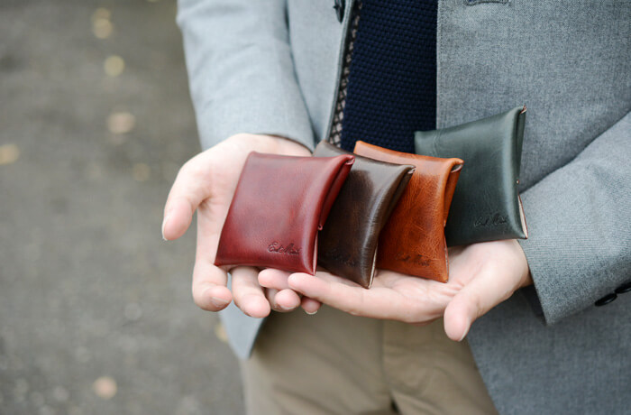 日本製 革職人がつくる本革折りたたみコインケース